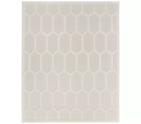 nourison 8x10 easy care honeycomb area rug, beige 