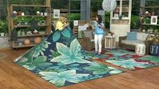 ultimate innovations island escape 5x7 in/outdoor rug, navy