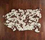 sister road by jg 6’5”x8 faux cow hide area rug, brown/white 