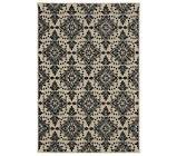 ultimate innovations California villa 7x10 in/outdoor rug, black 
