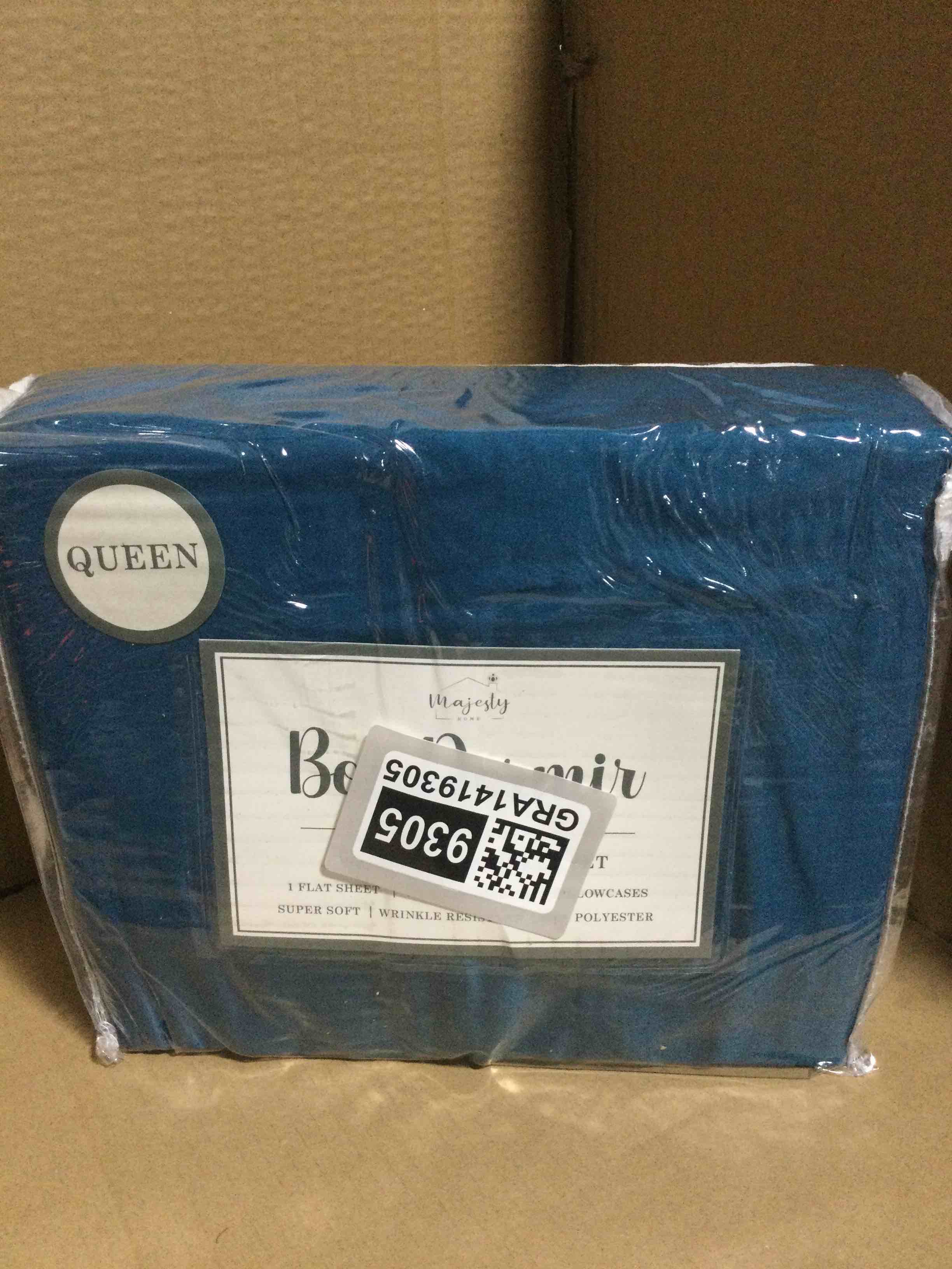 queen Bon Dormir 750 series 4 piece queen sheet set includes one flat sheet one fitted sheet two pillowcases