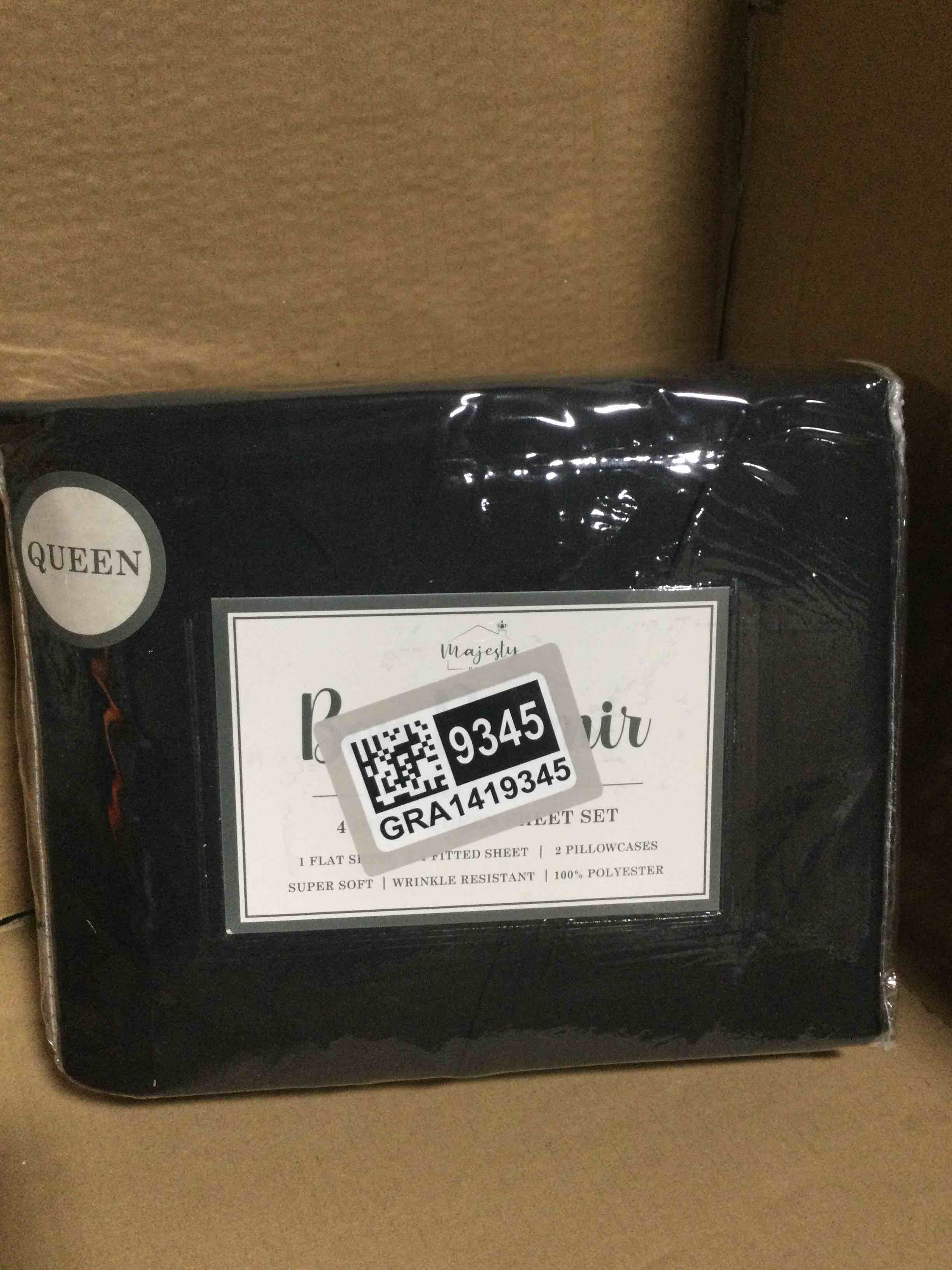 queen Bon Dormir 750 series 4 piece queen sheet set includes one flat sheet one fitted sheet two pillowcases