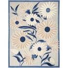 nourison 7’10”x9’10” daisy bouquet indoor/outdoor high-low rug, 
