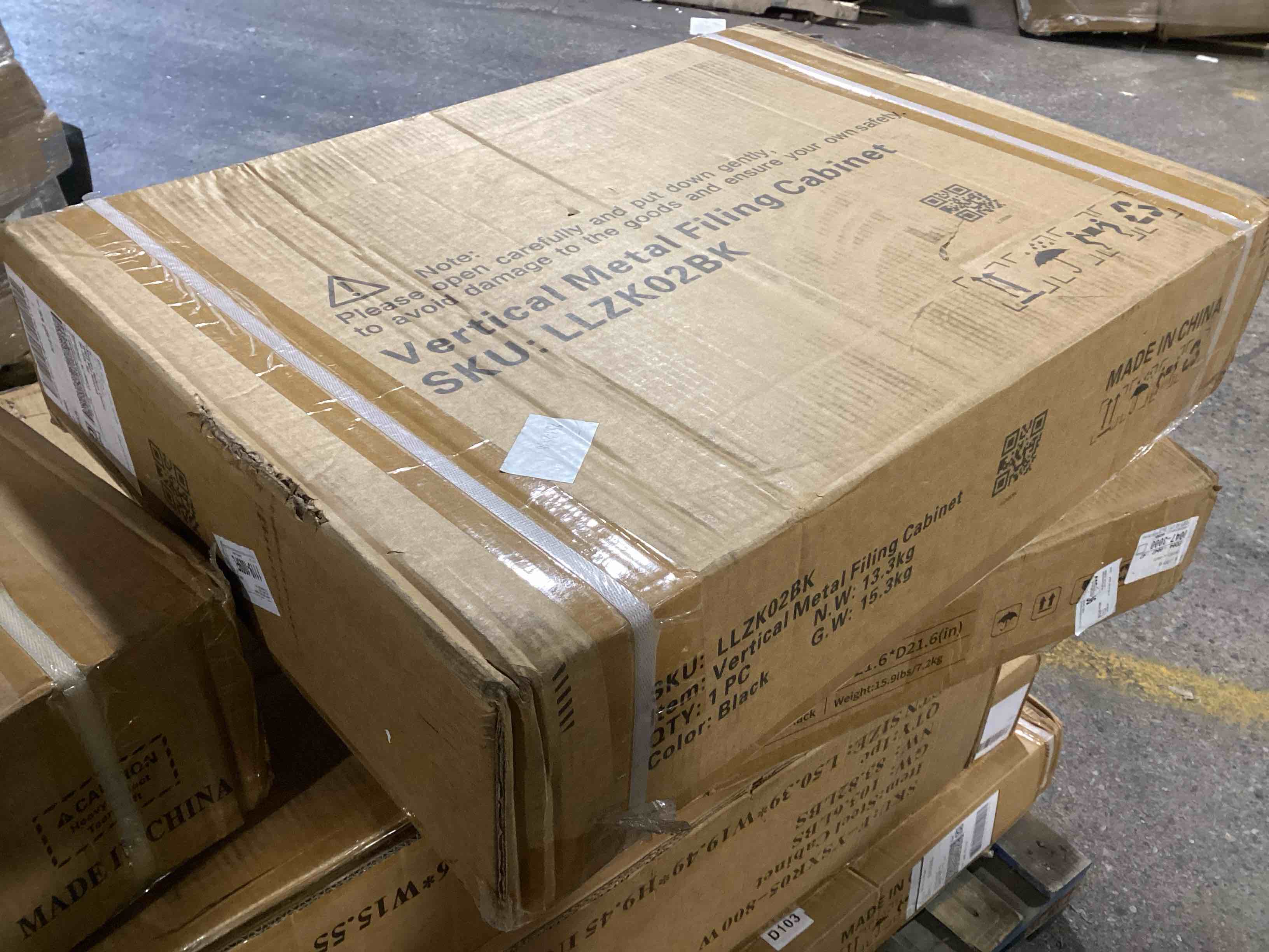 Condition photo showing New/Like New for 2-Drawer Vertical Metal Filing Cabinet, Black 