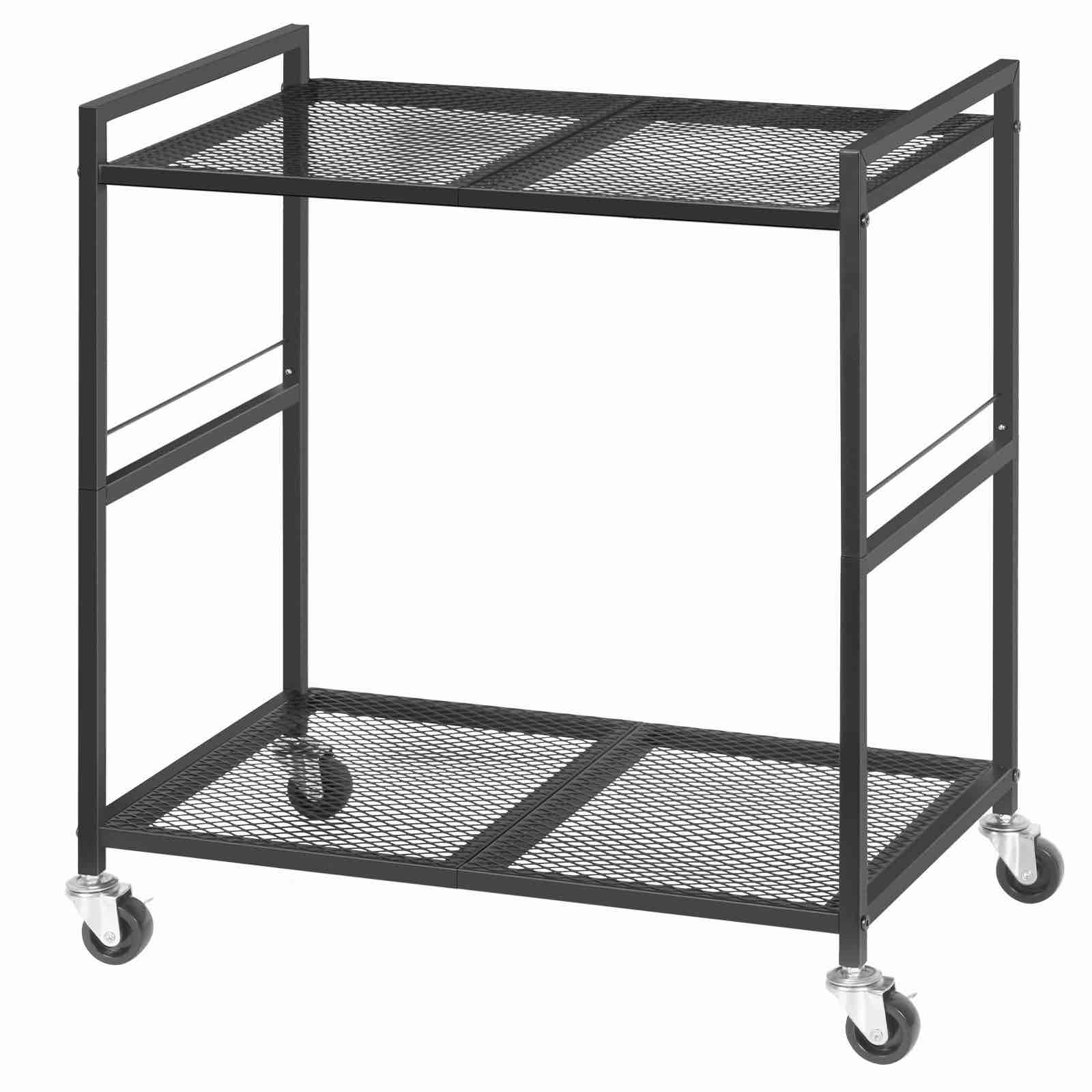 2-Tier Shelving Unit With Wheels 