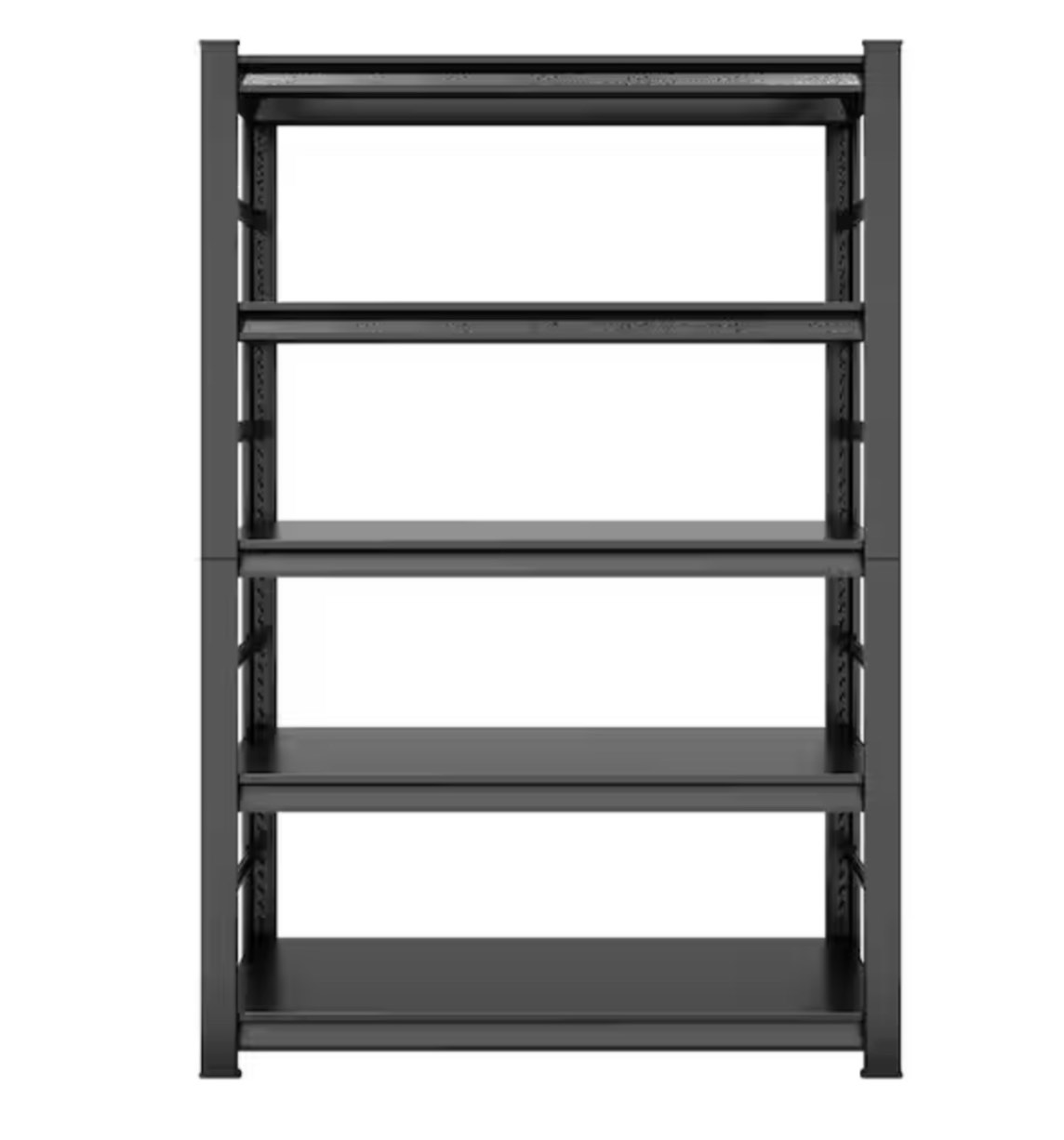 Black 5-Tier Adjustable Metal Shelving Unit