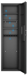 Freestanding Black Vertical Metal Safe