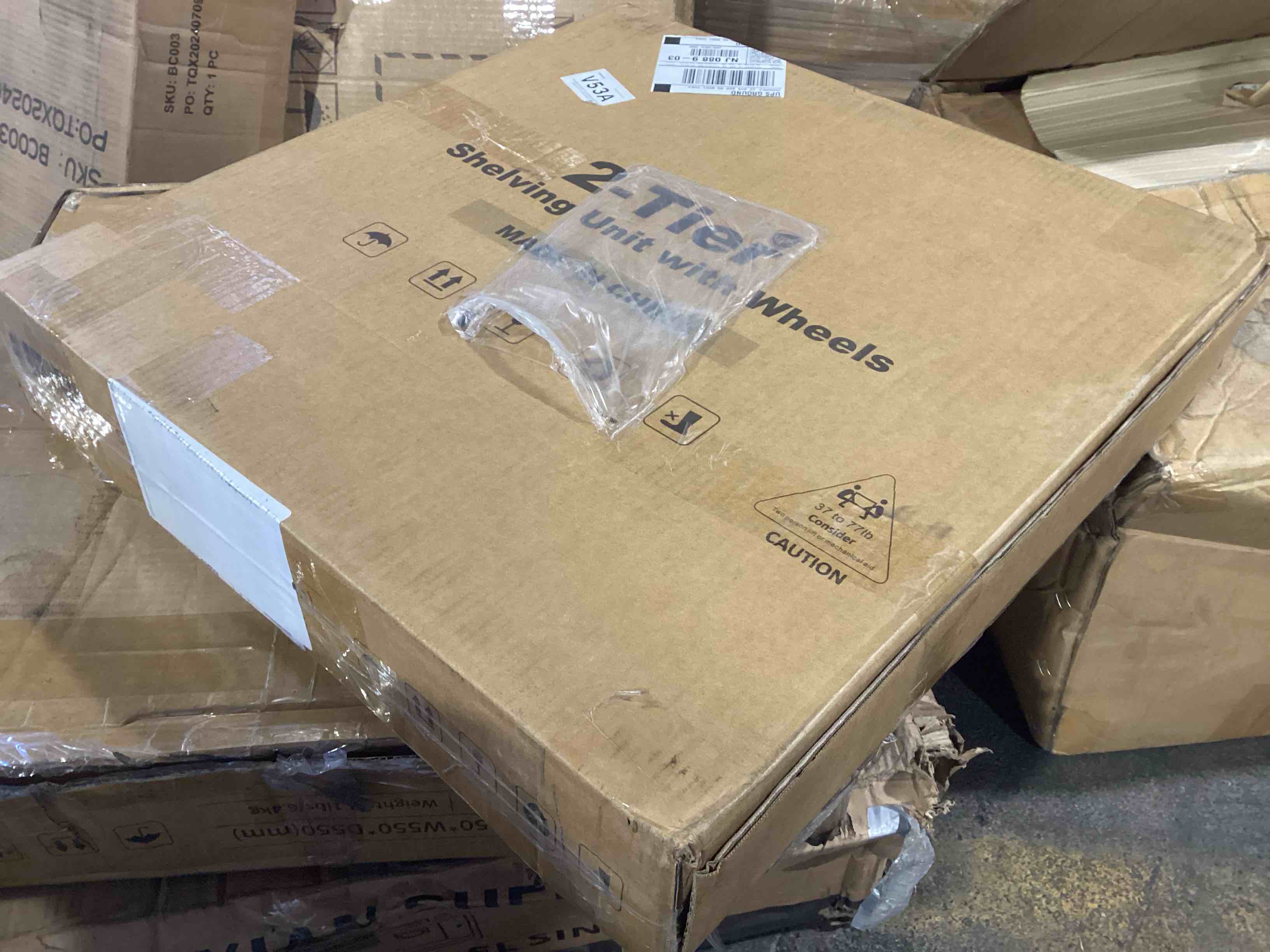 Condition photo showing New/Like New for 2-Tier Shelving Unit 