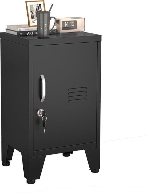 Black Metal Locker Storage Cabinet