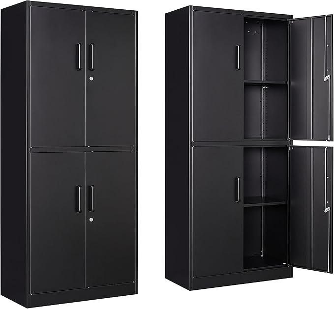 Black Metal Storage Cabinet 