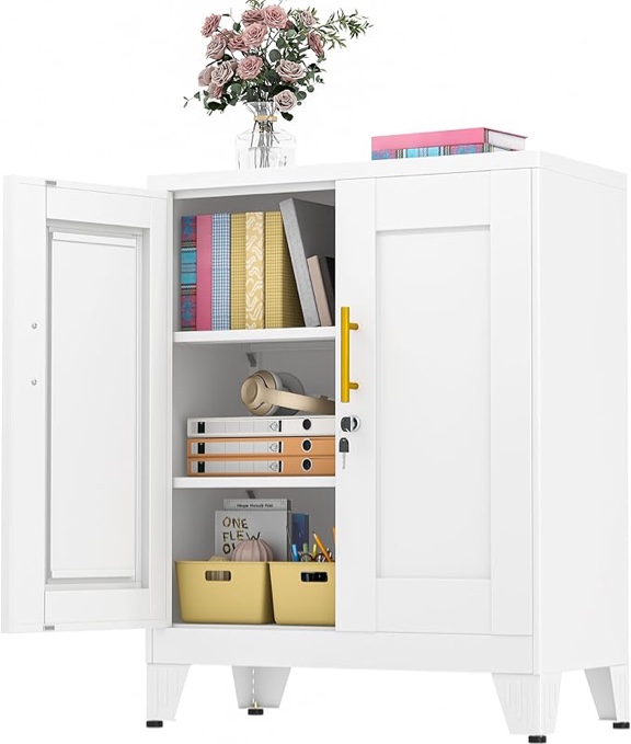 White 2-Door Floor Cabinet 