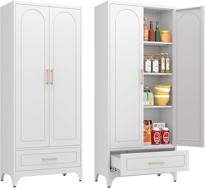 White Metal Cupboard