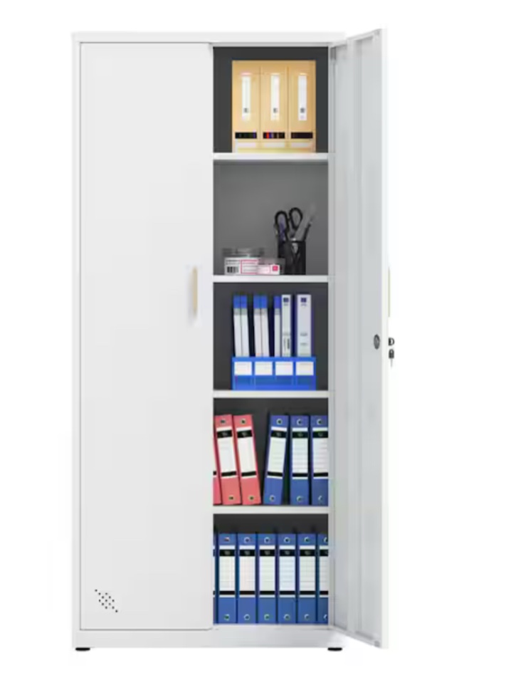 White 2-Door Metal Cabinet
