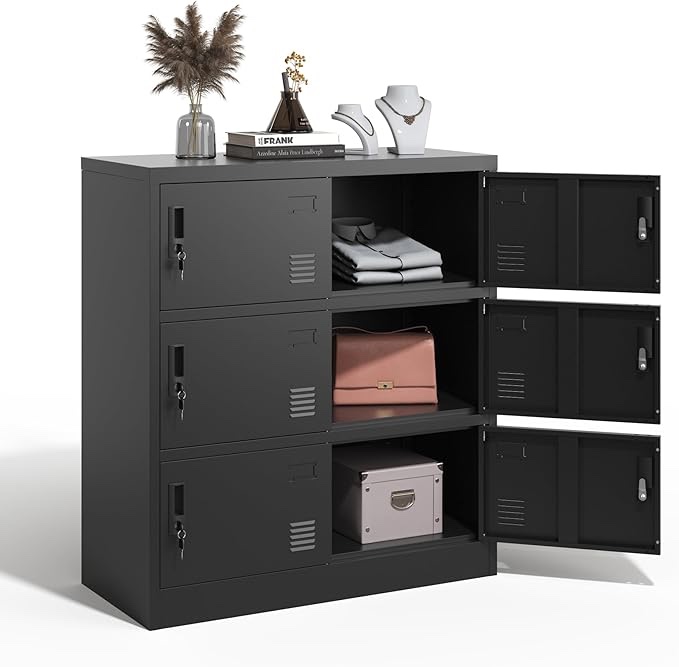 Black Metal Storage Cabinet 