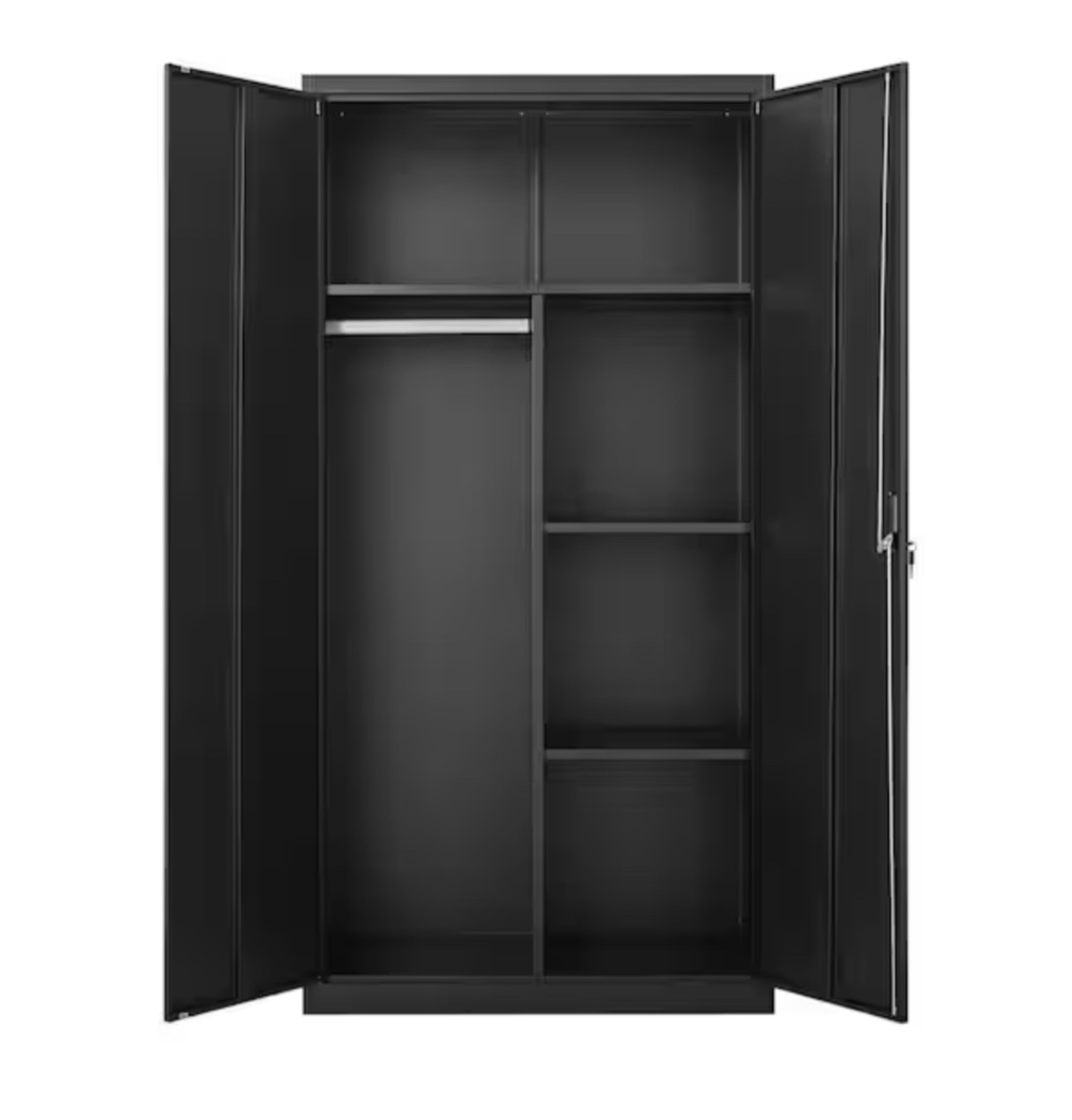 Black Metal Wardrobe Closet 