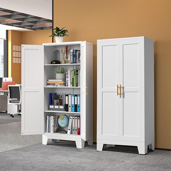 White 2-Door Metal Cupboard