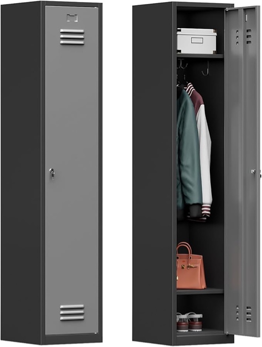 Black and Gray Metal Locker