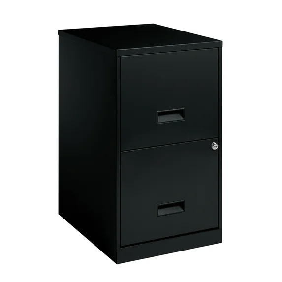 Black 2-Drawer Vertical Metal Filing Cabinet