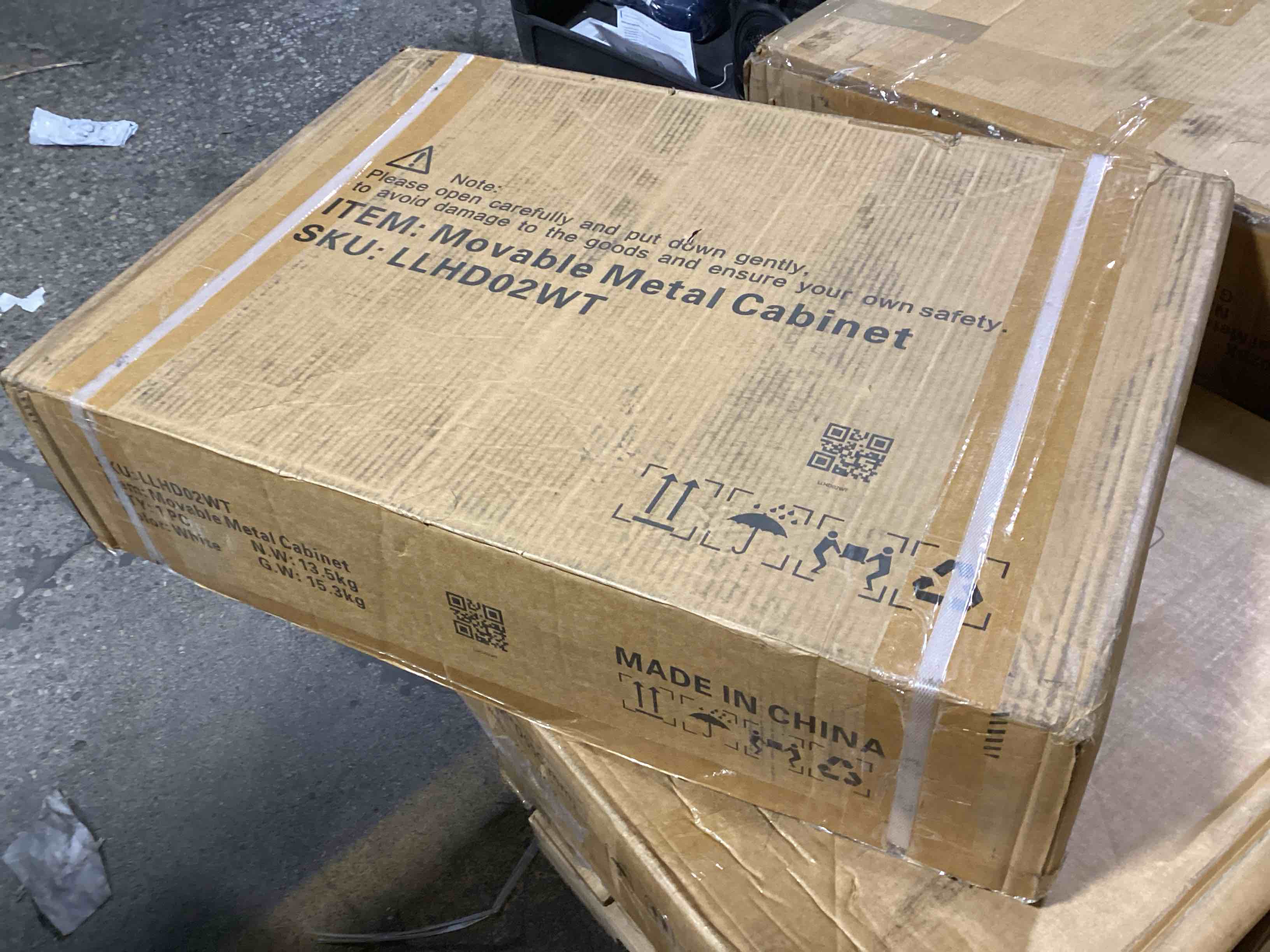 Condition photo showing New/Like New for White 2-Drawer Mobile Metal Filing Cabinet 