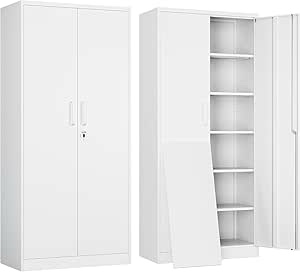 White 2-Door Steel Cabinet 