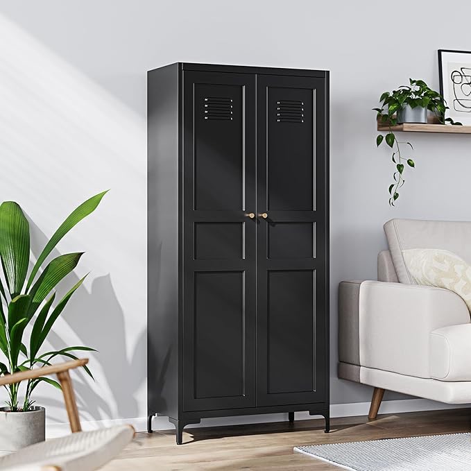 Black 2-Door Steel Cabinet