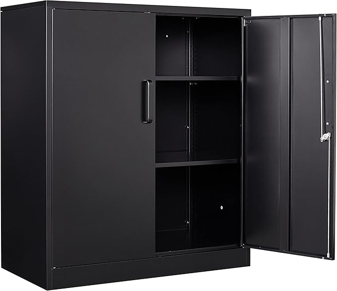 Black 2-Door Steel Cabinet 