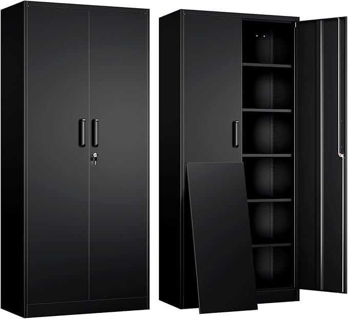 Black 2-Door Steel Cabinet 