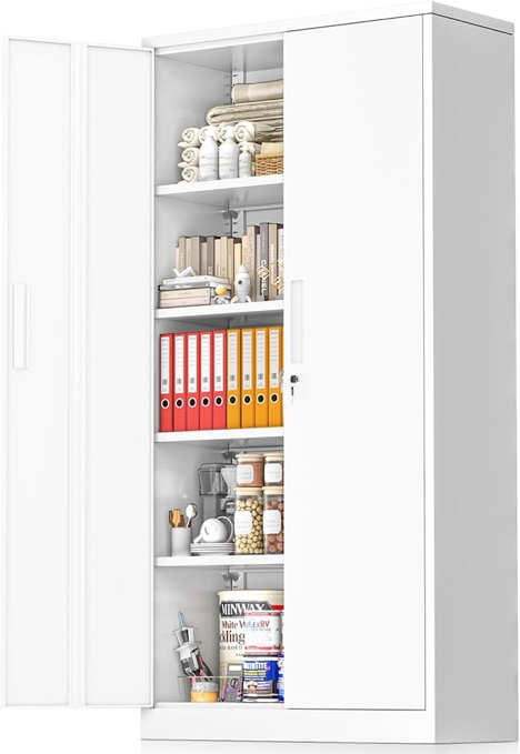 White 2-Door Steel Cabinet 