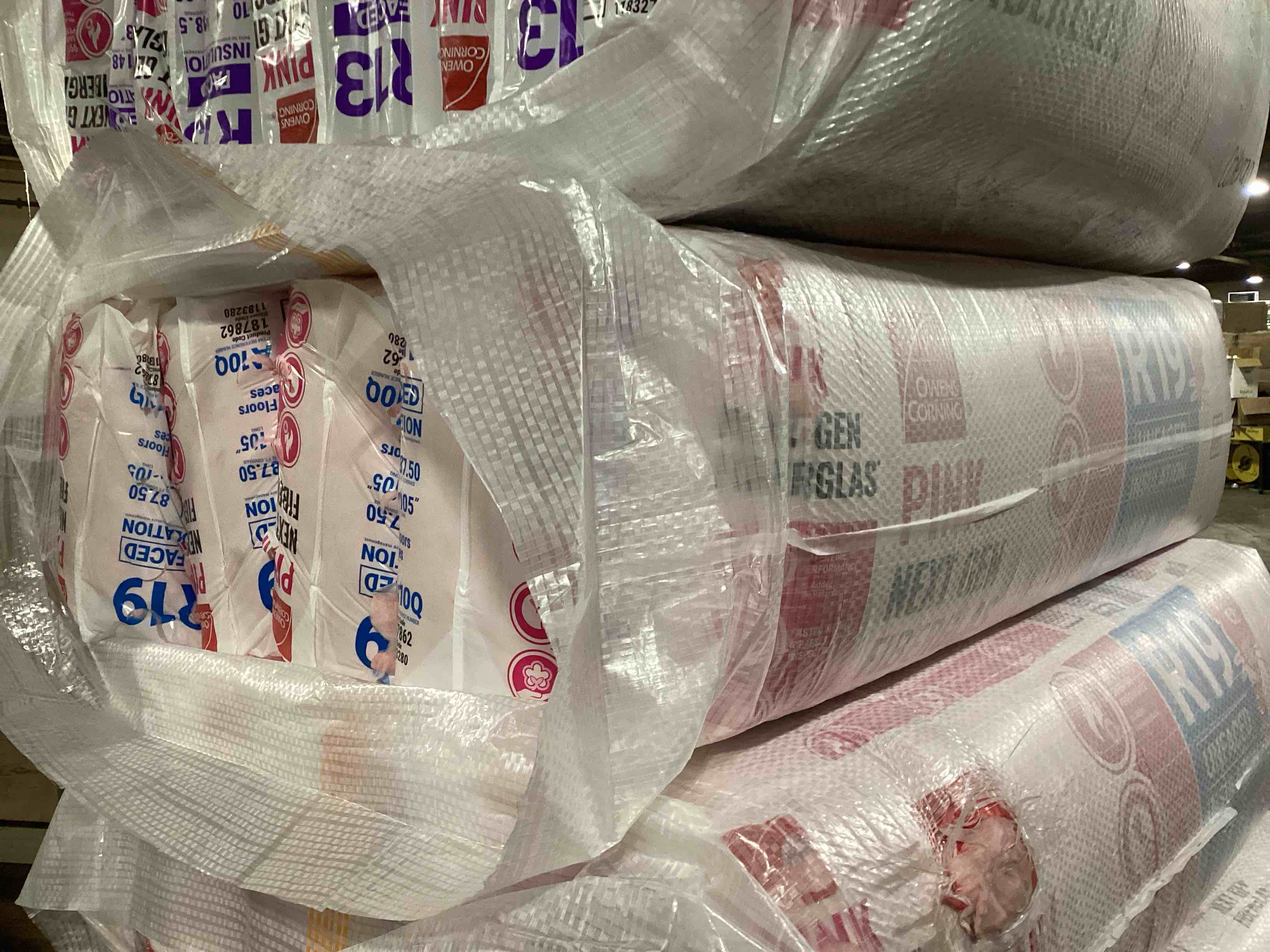 5 Bags of Owen’s Corning R-19 Pink Next Gen Fiberglass Unfaced Batt Insulation, 6.5in x 15in x 105in, 8 Pieces Per Bag And 87.50 Sq.Ft. Per Bag, Your Bid Per Bag