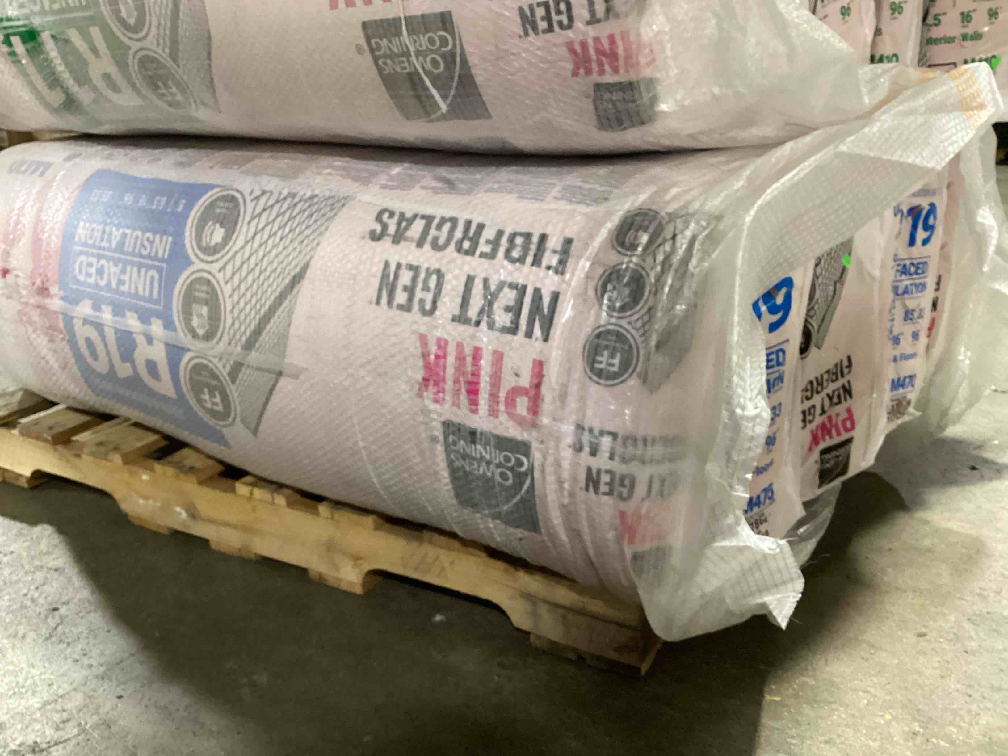 5 Bags of Owen’s Corning R-19 Pink Next Gen Fiberglass Unfaced Batt Insulation, 6.5in x 16in x 96in, 8 Pieces Per Bag And 85.33 Sq.Ft. Per Bag, Your Bid Per Bag
