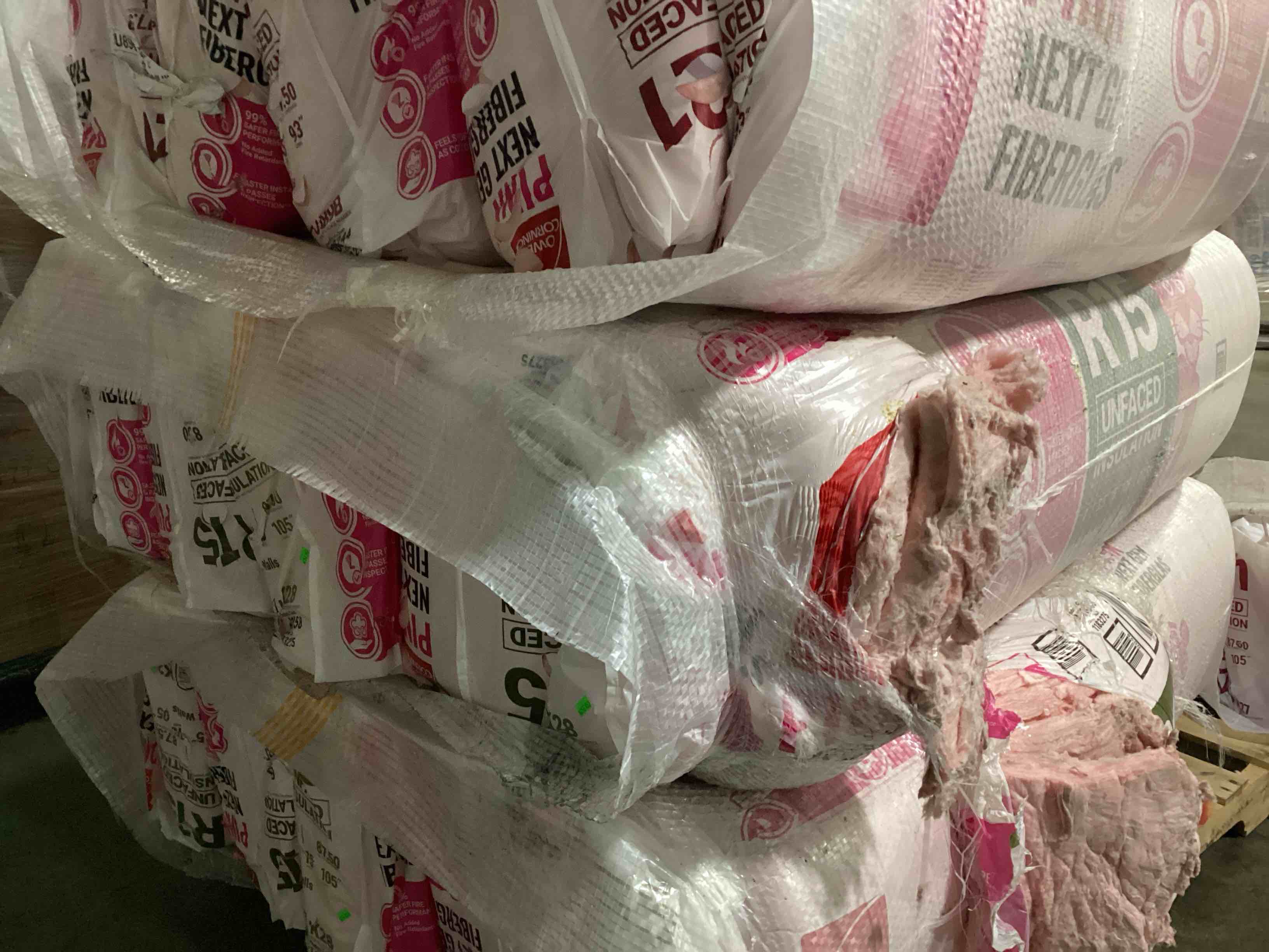 5 Bags of Owen’s Corning R-15 Pink Next Gen Fiberglass Unfaced Batt Insulation, 3.5in x 15in x 105in, 8 Pieces Per Bag And 87.50 Sq.Ft. Per Bag, Your Bid Per Bag