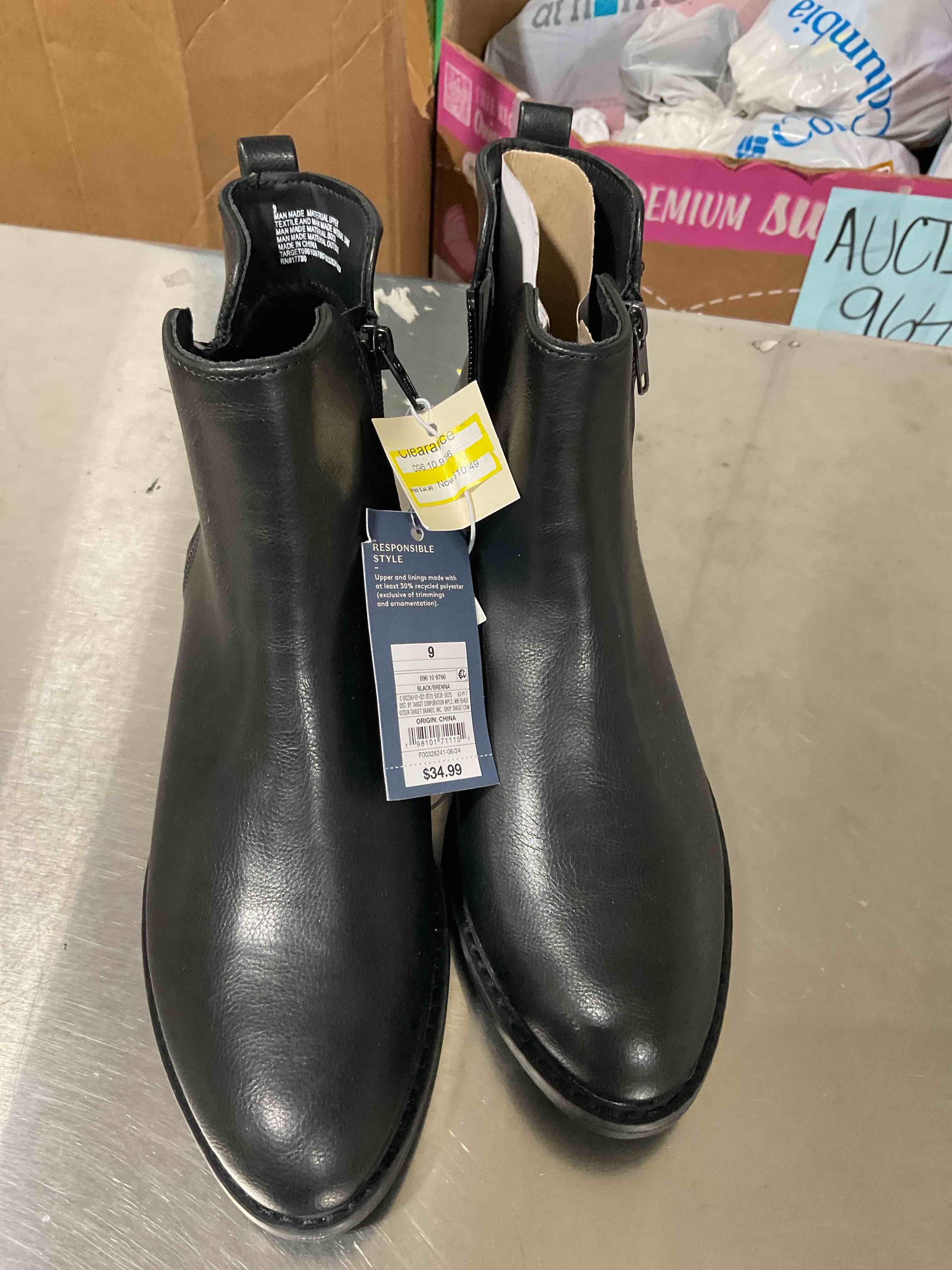 Women's Brenna Ankle Boots with Memory Foam Insole - Universal Thread™ Black 9
