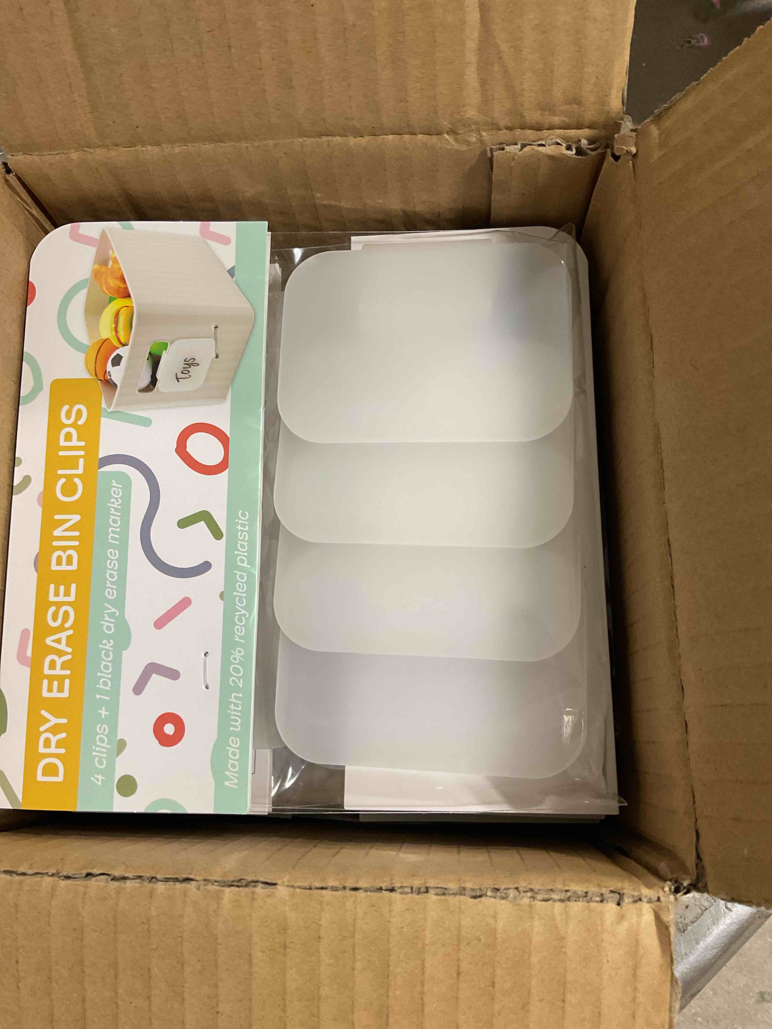 Dry  erasae bin clips 