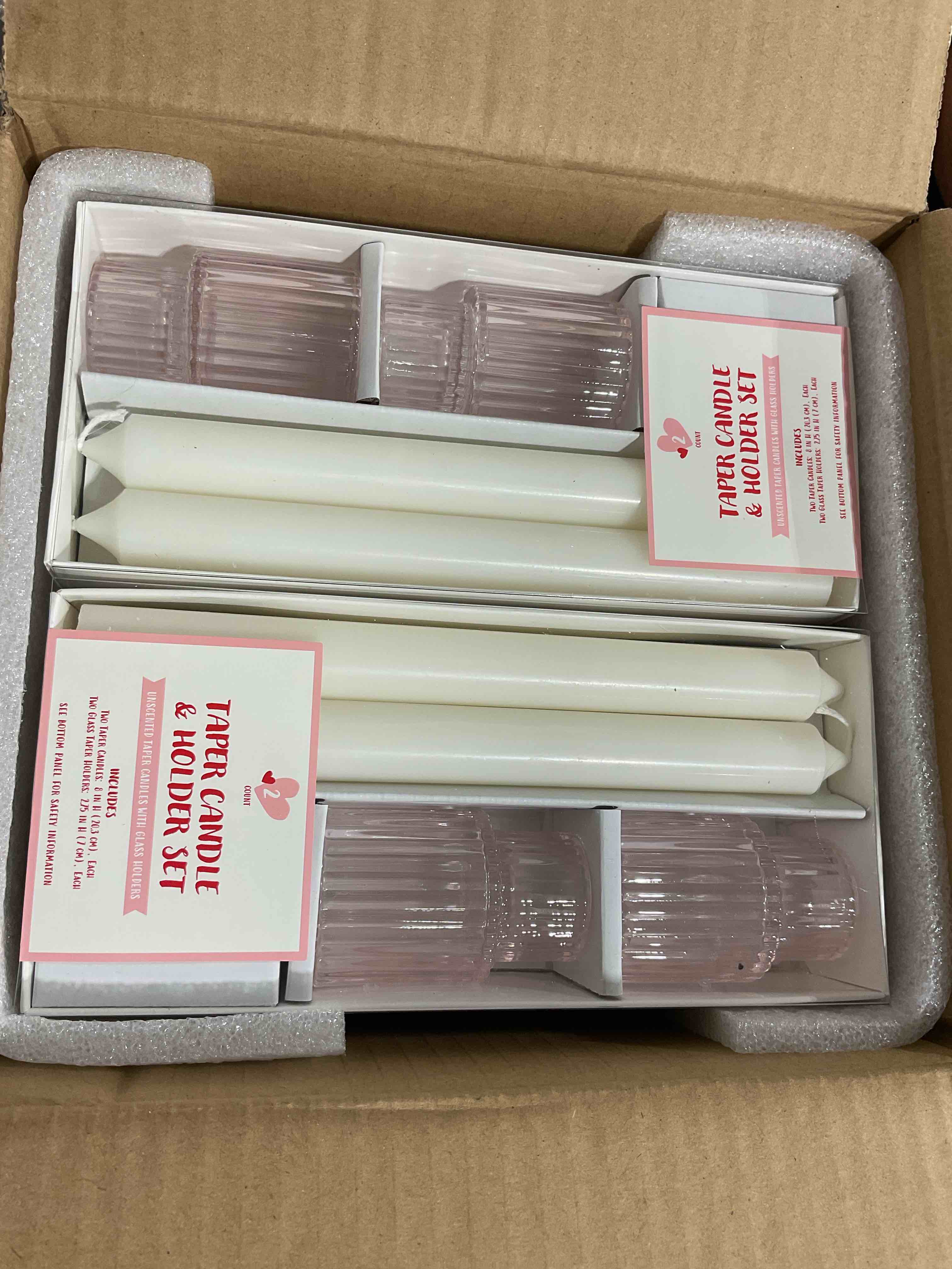 Taper candle & holder set