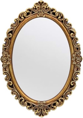 vintage mirror color white 