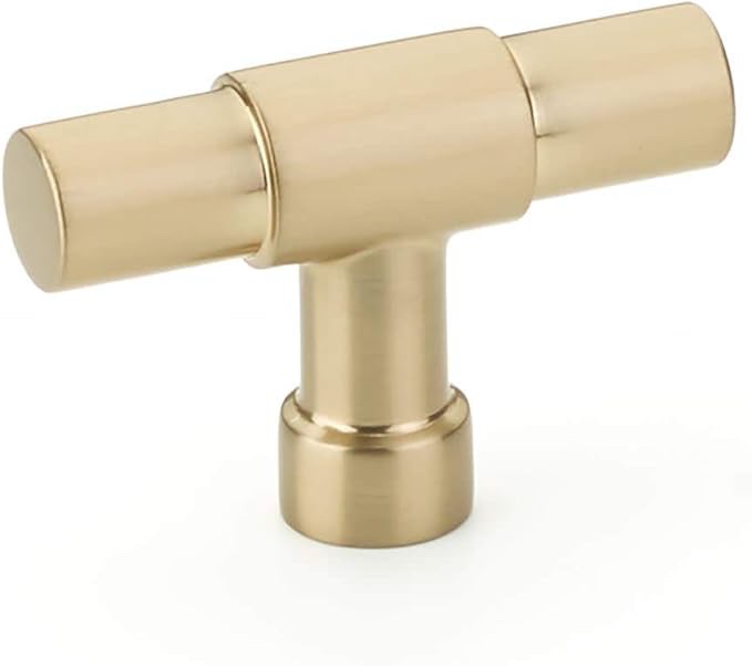 Emtek Jasper Finger Pull,  Overall, Satin Brass