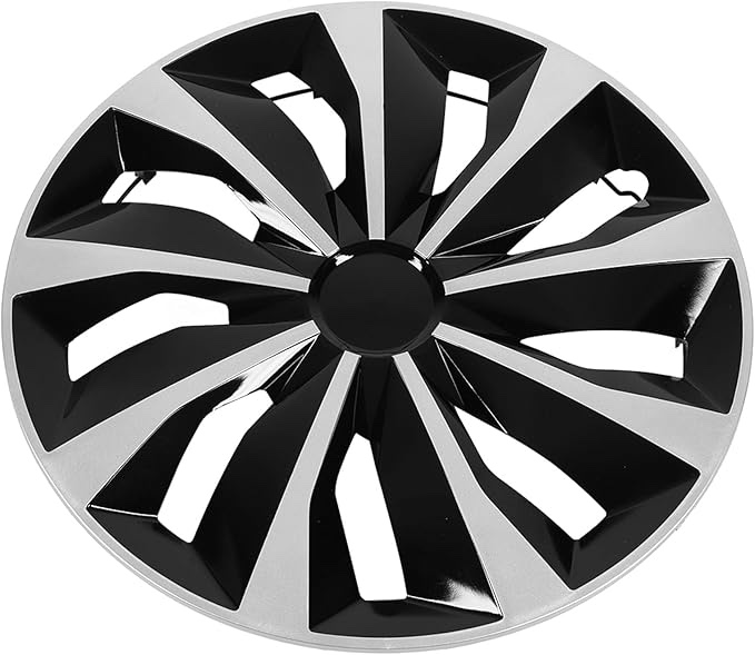 Hubcaps Wheel Cover Hubcap Universal 14 Inch Hub Cap Wheel Covers Replacement Fits for Most Cars Black and Silver