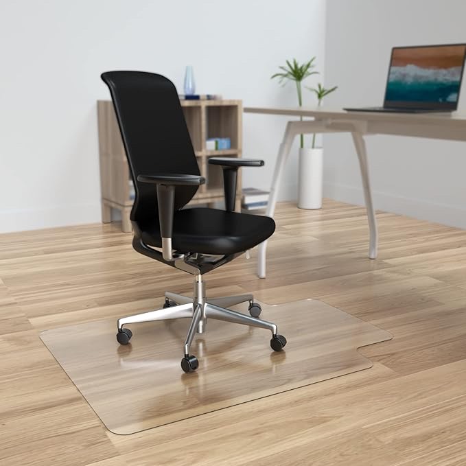 amyracel chair mat for hardwood floor,  computer desk chair mat, easy glide office floor protector mat for home office