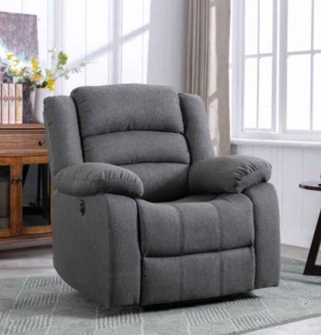 Gray reclining sofa