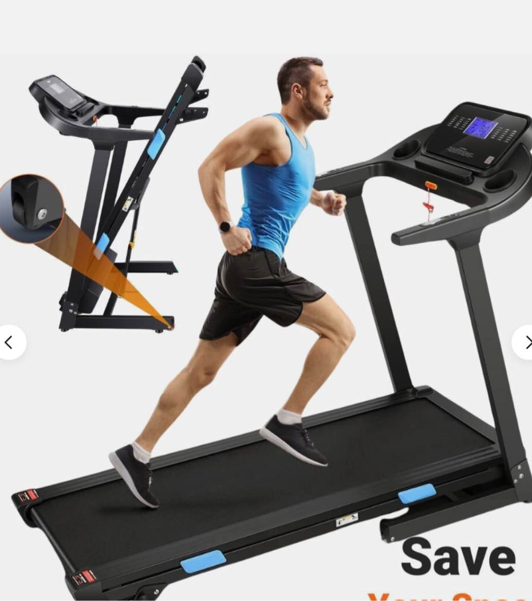 18" Wide Anti-Slip Belt Electric Treadmill Device with Bluetooth Audio Speaker