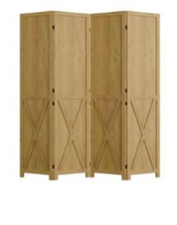 Solid Wood Folding Room Divider By Gracie Oaks Number of Panels: 4 | Size: 96 X 46 X 17 cm 