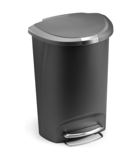 Simplehuman 50 Liter / 13 Gallon Semi - Round Kitchen Step Trash Ca