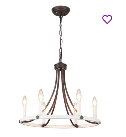 Mumme 6/8 Light Farmhouse Wagon Wheel Chandelier Candle Style