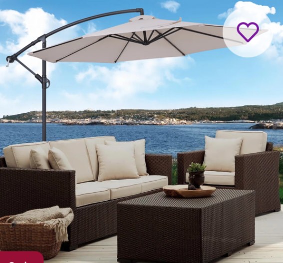 Atanase 120" Round Cantilever Umbrella 10 ft