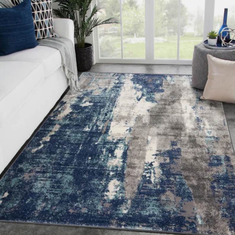  17 Stories Doland Blue Area Rug 