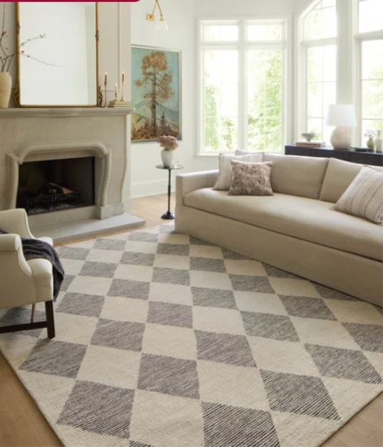  Chris Loves Julia x Loloi Francis Wool Beige / Charcoal Rug