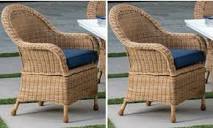2PC Steel Wicker Dining Chairs With Cushions