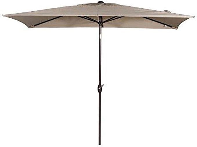 Abba Patio Umbrella Market Outdoor Table Beige Auto Tile 9' A012-002-009