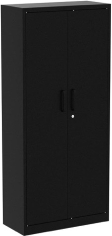 yizosh metal garage storage cabinet with 2 doors and 5 adjustable shelves - 71" steel lockable file cabinet,locking tool cabinets for office,home,garage,gym,school (black