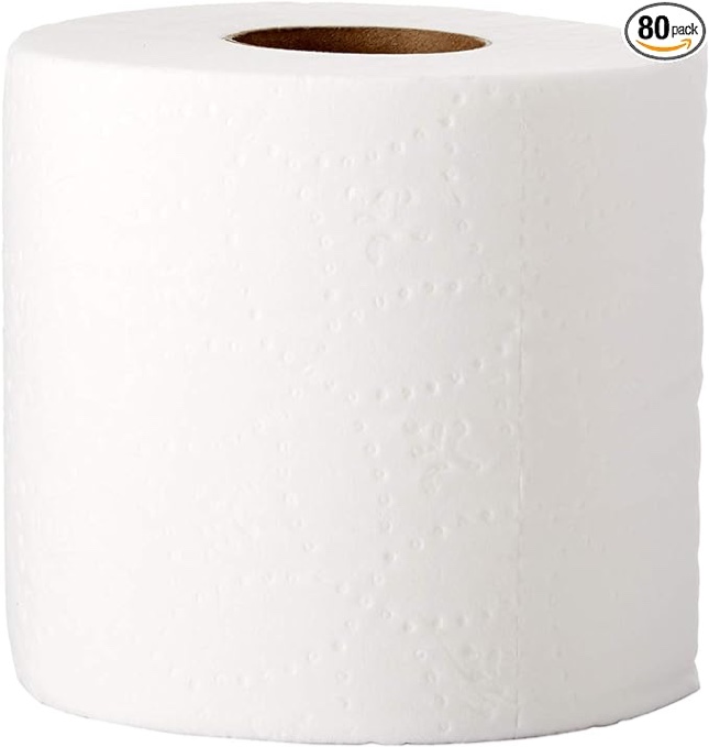 amazoncommercial 2-ply ultra plus toilet paper/bath tissue, septic safe, fsc certified, unscented, 400 sheets per roll, 80 individually wrapped rolls